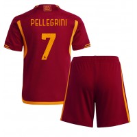 Echipament fotbal AS Roma Lorenzo Pellegrini #7 Tricou Acasa 2023-24 pentru copii maneca scurta (+ Pantaloni scurti)